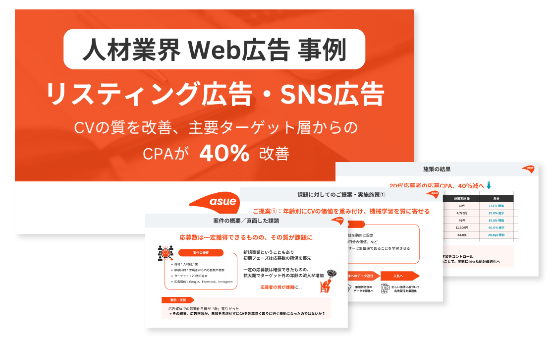 【人材業界向け】応募者の質改善とCPA40％削減を実現したWeb広告事例